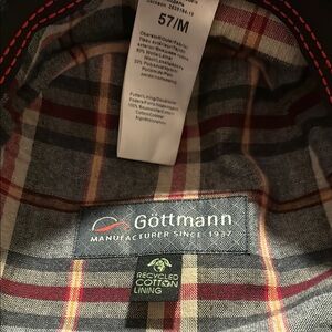 Black wool winter Göttman flat cap - 57/M